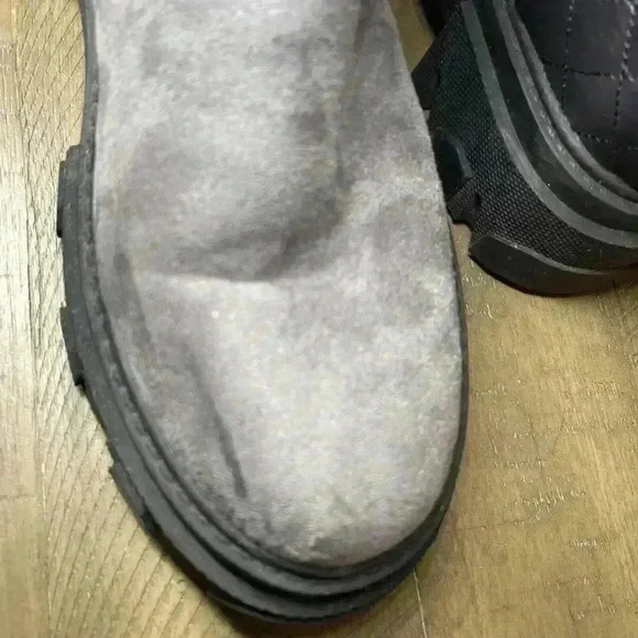 Women’s Nine West Slip On Black And Gray Chunky Size 9m Boots - Picture 12 of 16